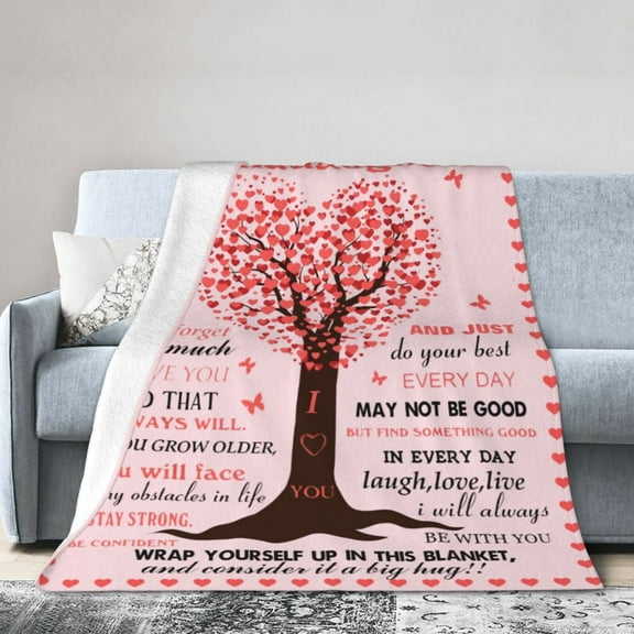 To My Granddaughter Blanket Gifts For Kids Adults - Lightweight Throw Blanket For Bedroom Living Room Decor Soft Fuzzy Fleece Cozy Plush Bed Couch 80"X60"