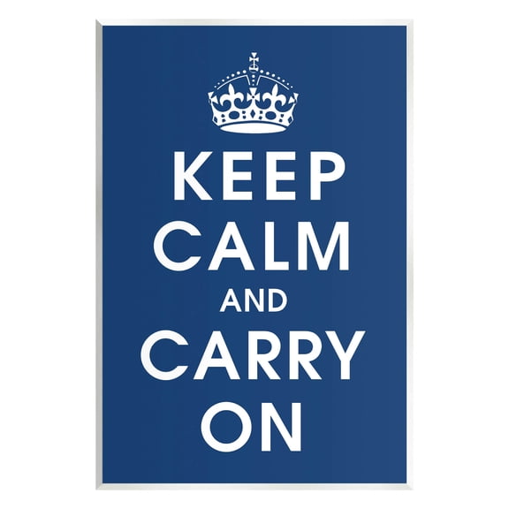 Keep Calm And Carry On Crown Inspirational Graphic Art Unframed Art Print Wall Art