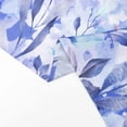 thumbnail image 4 of Blue Leaf Shower Curtain Eucalyptus Hummingbird Bird Shower Curtains White Blue Leaves Botanical Plant Purple Floral Cottagecore Aesthetic Bathroom Curtain 12 Hooks Durable Fabric 72X72Inches, 4 of 6