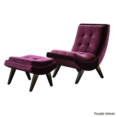 inspire q albury two tone lounging chair with ottoman walmart com
