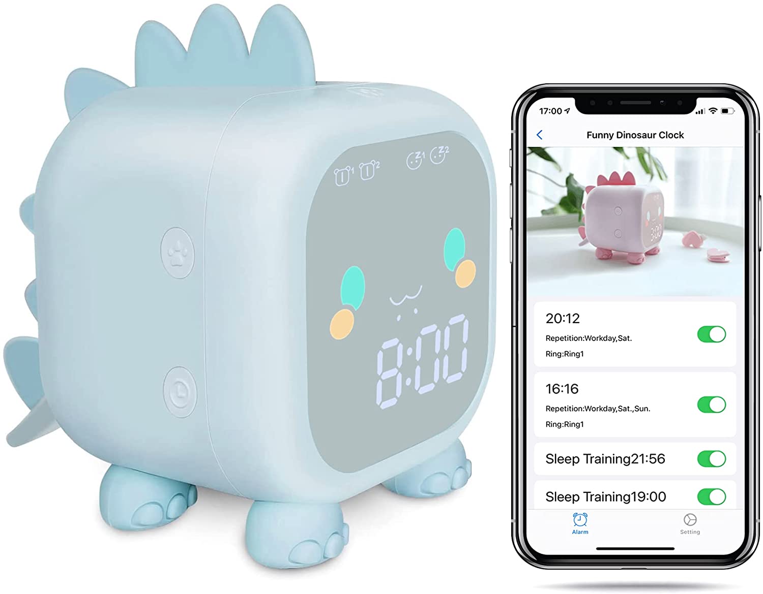 Kids Alarm Clock Cute Animal Digital Alarm Clock For Kids Bedside Clock