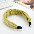 thumbnail image 6 of Yoyauz 1 Pcs Women Cloth Knotting Fashion Leaves Wide Hairband Headband Hair Accessories, 6 of 8