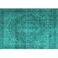 thumbnail image 1 of Ahgly Company Machine Washable Indoor Rectangle Persian Turquoise Blue Traditional Area Rugs, 2' x 5', 1 of 4