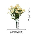 thumbnail image 3 of JeashCHAT Artificial Flowers Bouquet Silk Flower with Stems, 15" Fake Flowers for Vase Wedding Home Decor Table Centerpieces, Cemetery Flowers for Grave Vase, Yellow, 3 of 6