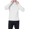 thumbnail image 3 of Mens Turtleneck Sweaters Slim Fit Casual Knitted Pullover Thermal Long Sleeve Sweaters Tops, 3 of 7