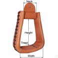 thumbnail image 4 of HILASON Western Saddle Black Leather Covered Horse Stirrups Pair | Full-Grain Wide Tread Stable Riding, 4 of 4