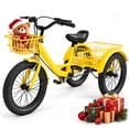 thumbnail image 4 of Kids Tricycle for Boys Ages 2-4, Akaber 12" Tricycle for Kids with 2 Storage Baskets, Dual Handbrake, Yellow, 4 of 9