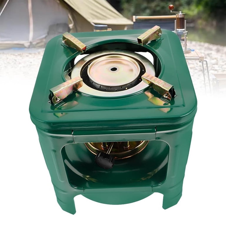 Portable Kerosene Stove, Fogon De Petróleo Para Cuba, Lightweight 10-Wicks Camp Stove Heater Outdoor Cooking BBQ Picnic Camping Backpacking Hiking Kerosene Furnace Burner (Green, for 2-4 people