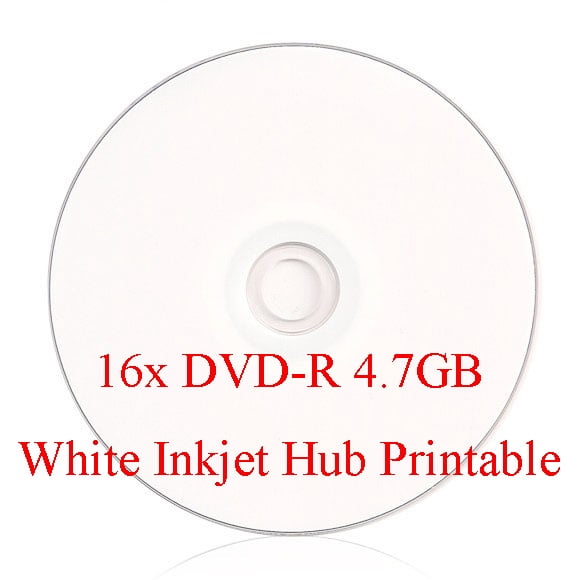 6000 Pack Smartbuy 16X DVD-R 4.7GB 120Min White Inkjet Hub Printable Data Blank Media Recordable Disc
