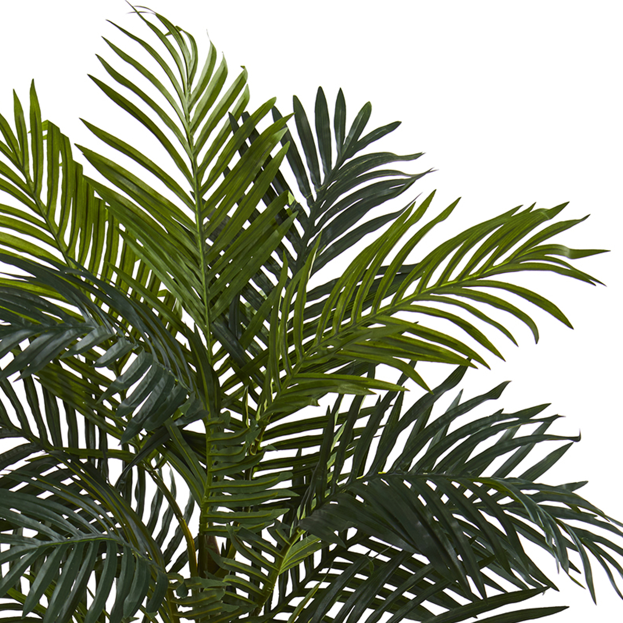 Nearly Natural 62" Golden Cane Artificial Palm Tree in Slate Planter