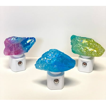 

crystal night light Quartz light Angel Aura Gemstone Aqua Aura Healing crystal Gift Secret Santa gift chakra spiritual stone