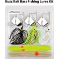 thumbnail image 7 of Bass Fishing Spinner Lures Kit Buzz Baits with Split Tail Spinnerbait Jigs Spinning Lure Soft Plastic Worm Baits for Bass Pike Trout Fishing, 7 of 7