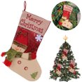 thumbnail image 3 of Medias Lindas Felpa Navidad Santa Muñeco Nieve Reno Decoraciones para Árboles, 3 of 9