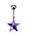 Surgical Steel Belly Bars Prong CZ Star Hypoallergenic Surgical Steel 14G 3/8