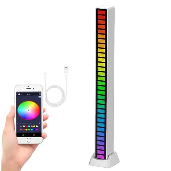 Oxodoi RGB Voice Activated Pickup Lamp,18 Colors Music Sync LED Light,APP Control,Sound Reactive Ambient Light for Home,Car,Desktop