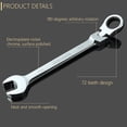 thumbnail image 4 of SEIWEI Ratchet Combination Spanners Chrome Vanadium Flexible Metric Combination Wrench Head Ratchet Spanner Tool 16mm Silver, 4 of 8