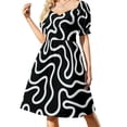 thumbnail image 3 of Vestido de manga corta con diseño de dinosaurio de origami en la jungla, vestidos para fiesta de graduación, vestido largo de verano para mujer, vestido de mujer, 3 of 7