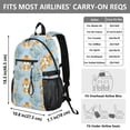 thumbnail image 3 of JIALIOU 14" Laptop Backpack Waterproof Airline Approved Stylish Casual Daypack for Travel Business College Work, Cute Baby Tigers and Leaf, 3 of 8