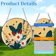 thumbnail image 2 of Butterfly and Daisy Flowers Stained Glass Suncatcher Colored Handmade Window Hangings Glass Suncatcher Crafts Kits for Indoor Garden Christmas Decor and Memorial 16x16cm(3), 2 of 7