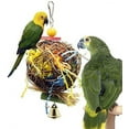 thumbnail image 4 of Paquete de 2 juguetes para masticar pájaros, juguete triturador de forraje, jaula para loros, juguete triturador, juguete colgante para forraje para Amazon gris africano, 4 of 5