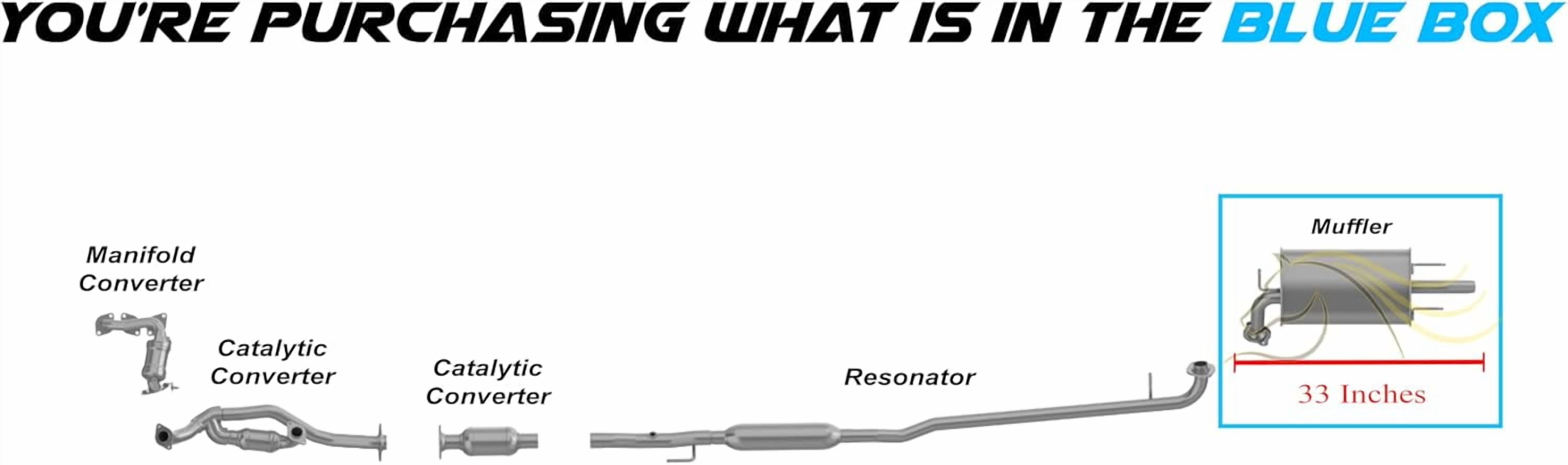 Northeastern Exhaust Muffler Fits1999-2001 Lexus ES300 and 2000-2004 Toyota Avalon 3.0L - Direct Fit