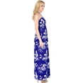 thumbnail image 3 of HAPPY BAY Women's Beach Summer Ruched Tube Top Maxi Evening Slit Dress Strapless Dresses for Women One Size Sapphire, Palm Tree, 3 of 5