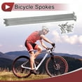 thumbnail image 2 of Unique Bargains 12 Set 14G Bicycle Spokes Bike Wheel Spokes 304 Stainless Steel Silver Tone-223mm, 2 of 7