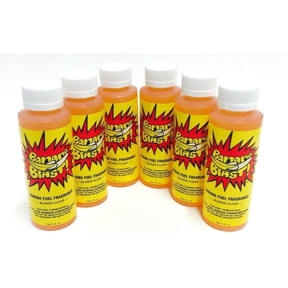 Power Plus Lubricants-6 PACK BANANA Fuel Fragrance for Car, Motorcycle, ATV, IMCA - 4 fl oz