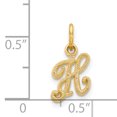 thumbnail image 3 of 14k Yellow Gold Dainty Letter H Initial Name Monogram Necklace Charm Pendant, 3 of 7