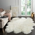 thumbnail image 4 of SAFAVIEH Sheep Skin Tiana Sheep Skin Area Rug, White, 3'7" x 5'11" Specialty, 4 of 6