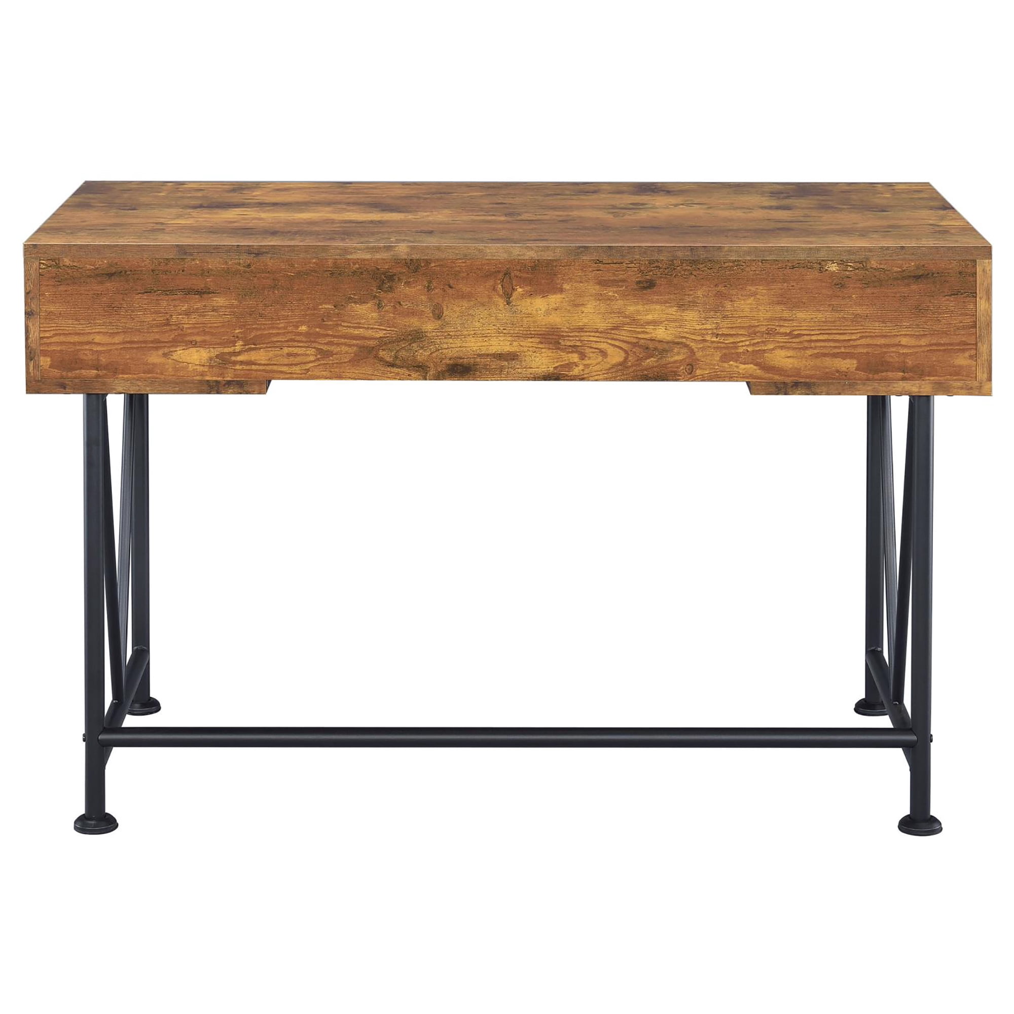 Astoutdoor Antique Nutmeg and Black 3-Drawer Writing Desk