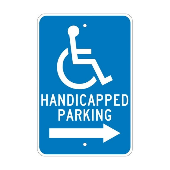 NMC Signs Tm153J, Handicapped Parking Sign, 18 X 12, Aluminum .080