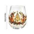 thumbnail image 3 of Christmas Pattern Stemless Glass Tumbler, Festive Holiday Drinking Glass Cups for Hot & Cold Drinks, 3 of 5