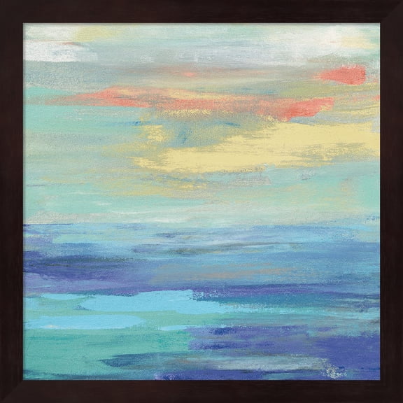 Great Art Now Sunset Beach II Bright by Silvia Vassileva Framed Wall Art 13"W x 13"H