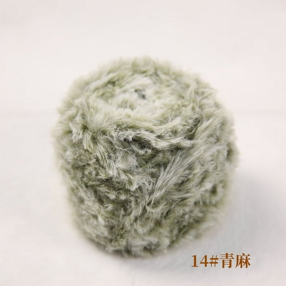 Zhuge Super Chunky Chenille Yarn - Soft & Fluffy Bulk Knitting Yarn for Cozy Blankets, 100g ,Greenish Green