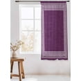 thumbnail image 3 of Sheer Curtains 72 Inches Long, Dark Purple Retro Greek Key Semi Sheer Curtains Light Filtering Window Treatment, Geometric Greece Ancient Farmhouse Privacy Voile Drapes for Living Room 52x72 Inch, 3 of 7
