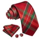 thumbnail image 2 of Juego de corbata Barry.Wang a cuadros para hombre con pañuelo, 2 of 7