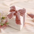 thumbnail image 2 of Christmas Velvet Ribbon,Handmade Frayed Vintage Christmas Ribbon for Gift Wrapping,Christmas Handmade Frayed Velvet Ribbon for xmas Tree Ornaments,Wreath,Holiday Bows,Diy Crafts,Z-Pink, 2 of 3