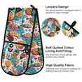 thumbnail image 4 of Dailycode Double Sided Oven Mitt with Loop Heat Resistant Kitchen Long Potholders 7" x 35" Colorful Fruit and Ice Cream, 4 of 6