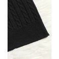 thumbnail image 4 of Hotian Women Cable Knit Sweater Vest V Neck Pullover Black S, 4 of 6