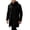Black, variant on Plus Size Mens Hooded Toggle Coat Wool Blend Mid Length Duffle Jacket with Pockets for Fall Winter