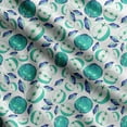 thumbnail image 1 of Soimoi Watercolor Fruit Print, Silk Fabric, Decor Sewing Fabric by The Yard 42 Inch Wide,Decorative Fabric for Shirts Suits Ties, Teal Green, 1 of 5
