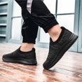 thumbnail image 5 of Men's Knitted Walking Shoes Lightweight Wide Width Sneakers Indoor Outdoor Workout Running Shoes Breathable S𝗅ip On Trainers Shoes Casual Non-S𝗅ip Athlet𝗂c Shoes, 5 of 9