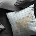 thumbnail image 3 of 16â Gray Purple Horse Zippered Suede Throw Pillow, 3 of 3