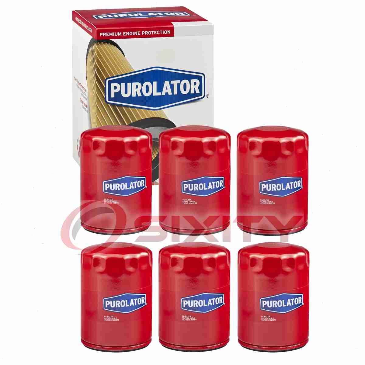 6 pc Purolator L22500 Engine Oil Filters for 127 67045 Oil Change Lubricant Filters Fits select: 2013-2024 CHEVROLET SILVERADO, 2011-2023 FORD F150