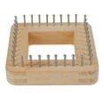 thumbnail image 5 of Pcapzz Square Knitting Loom Beech Wood Knitting Board DIY Handcraft Weaving Loom with Non Detachable Hooks Knitting Loom Tools for Making Cushions Scarves Hats Shawls, 5 of 11