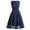 Blue, variant on IROINNID A-Line Dress For Women Sleeveless Round Neckline Summer V Neck Vintage Party Swing Dress Strapless Dress