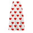 thumbnail image 4 of Jsaierl Women's Heart Print Tiered Maxi Skirt, Drawstring Waist Casual Flowy Skirt, Cute Valentine-Inspired Skirt for Everyday, 4 of 7