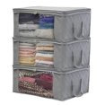 thumbnail image 3 of Cajones de almacenamiento plegables Advancent debajo de la cama 3 piezas organizan pertenencias con facilidad ropa no tejida duradera Almacenamiento y organización del hogar TYPE2, 3 of 6