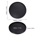 thumbnail image 2 of Uxcell Wood Serving Tray Round Serving Platter Tea Coffee Snack Plate for Home Kitchen 11.81 inch, 2 of 7